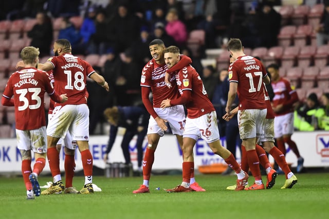 Boro spring up from 19th, with five more points and five fewer losses, too. They also improve their goal difference, which rises from -10 to -5. (Photo by Nathan Stirk/2020 Getty Images)