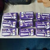 The 'chocolate bars' actually contain cannabis. Photo: South Yorkshire Police
