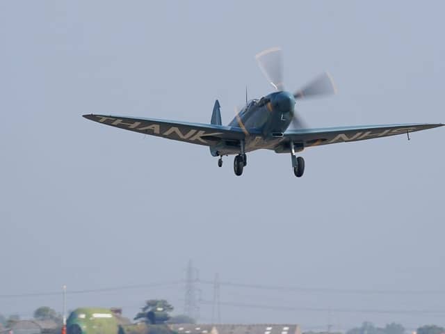 Spitfire aircraft takes off. (Pic credit: Ian Forsyth / Getty Images)