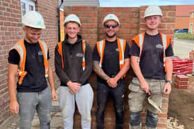Brick apprentices Blake Drury, Jack Randle, employer Kyle May, Craig Martin.jpg