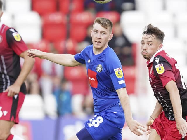 ON TARGET: Harrogate Town's Matty Daly (got the decisive goal against Barrow Picture: