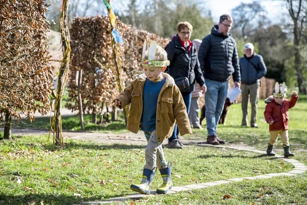 A family on the Easter trail at Beningbrough Hall. (Pic credit: National Trust)