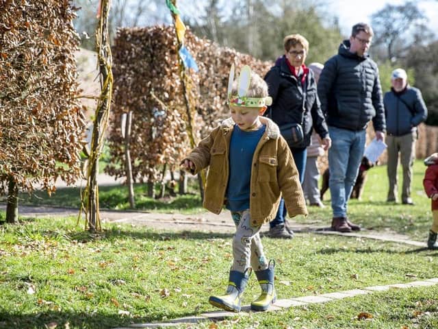 A family on the Easter trail at Beningbrough Hall. (Pic credit: National Trust)