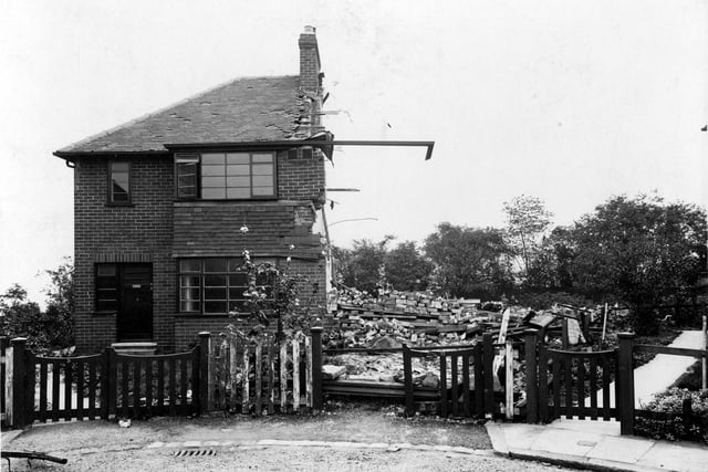 September 1941 and a house on a cul-de-sac off Cliff Road in Woodhouse was left completely flattened after an air raid.