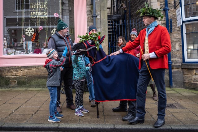 The Poor Old Hoss of Richmond, parades around the town as men dressed as huntsmen sing folk songs on Christmas Eve