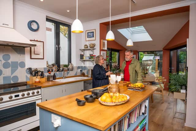 Mary and Alex in the kitchen with cabinetry by British Standard