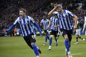 TARGET MAN: Sheffield WEdnesday's Callum Paterson celebrates scoring the only goal of the game against League One title rivals Plymouth Argyle. Picture: Steve Ellis