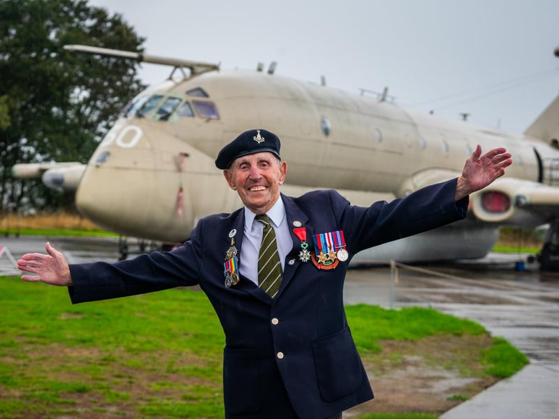 Pictured Ken Cooke, aged 101, York's last surviving Normandy veteran who served with 7th Battalion the Green Howards and landed on Gold Beach, June 6, 1944 attending today's memorial service. Picture: James Hardisty. Date: 6th September 2026.