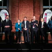 Metro Mayors Oliver Coppard, Steve Rotheram, Jamie Driscoll, Tracy Brabin and Andy Burnham call for TransPennine Express services to be nationalised, during a press conference at the Convention of the North