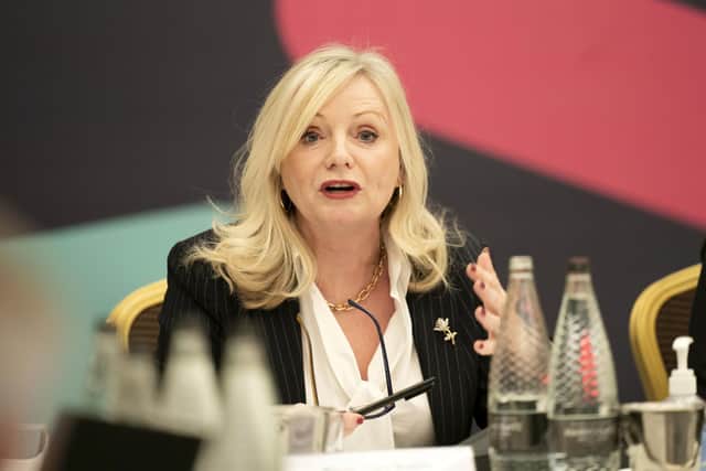Mayor of West Yorkshire Tracy Brabin at a meeting of the Transport for the North Board after the Government confirmed the eastern leg of HS2 was being scrapped while the planned Northern Powerhouse Rail (NPR) project was being curtailed. Danny Lawson/PA Wire