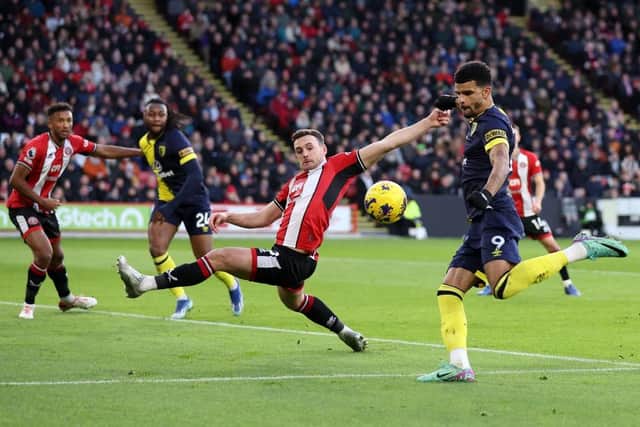 SLICK: But it was far too easy for Bournemouth striker Dominic Solanke