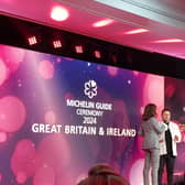 Joshua Overington of Mýse accepting the restaurants first Michelin Star award.