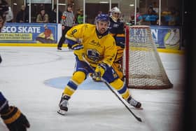 LEADING MAN STATUS: Forward Jordan Buesa stepped up to fire a hat-trick and help Leeds Knights come from 2-0 down to beat Telford Tigers 5-2. Picture: Jacob Lowe/Leeds Knights.