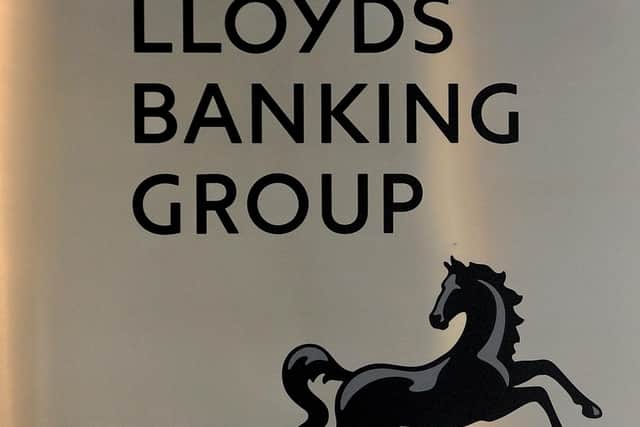 Lloyds Banking Group has revealed its yearly profit soared by more than 50 per cent after being boosted by higher borrowing costs, but said it set aside £450m to cover potential costs of a major review into historic car finance selling practices. (Photo by Nicholas.T.Ansell/PA Wire)