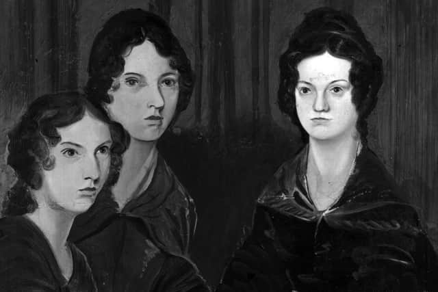 Picture shows Emily Bronte (centre) with sisters Anne (left) and Charlotte. Photo: Ross Parry