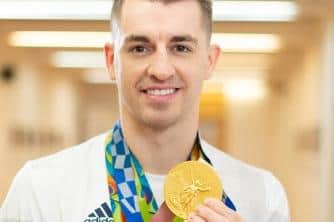 Max Whitlock with his three gold and three bronze Olympic medals.