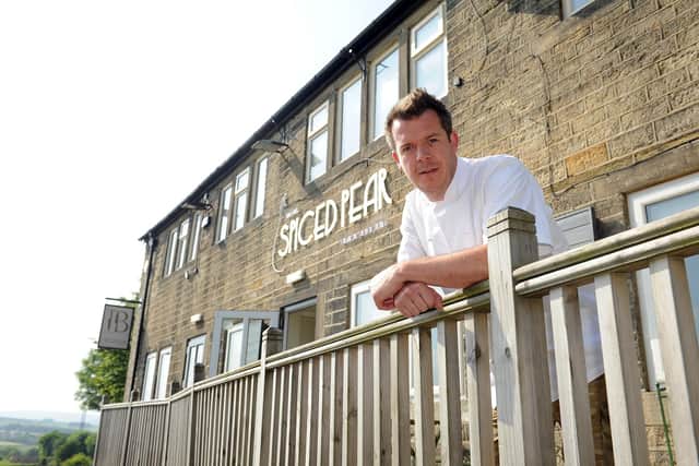Tim Bilton at his restaurant The Spiced Pear at Hepworth nr Holmfirth which he opened in 2013 Picture by Scott Merrylees