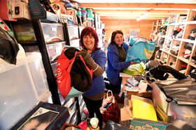 Sally Parkinson (left) and friend Susan Bell set up The Clothing Bank in 2020.