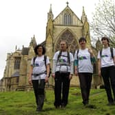 A group of women are attempting the Yorkshire Three Peaks to raise funds in support of the Ripon Cathedral Choir's international trip.