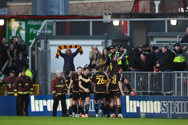 Bradford City secured three points on the road against Accrington Stanley. Image: Ben Roberts Photo/Getty Images