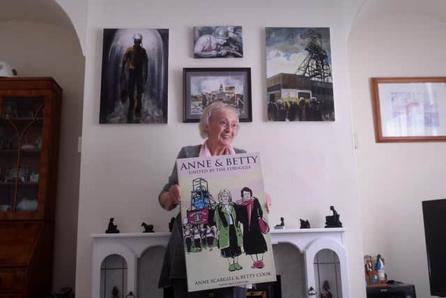 Betty Cook pictured at her home at Tankersley, Barnsley, reflecting on the strike 40 years on