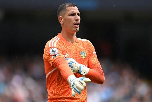 CALL-UP: Joel Robles made his first Premier League appearance for Leeds United at Manchester City