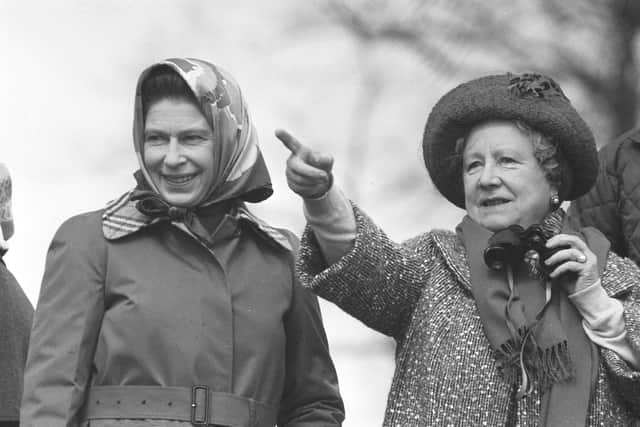 The Queen Mother (right) with her daughter The Queen at Badminton Horse Trials, pictured in 1978.