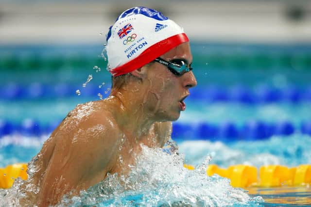 James Kirton of Great Britain competes in the Men's 200m Breaststroke heats held at the National Aquatics Center on Day 4 of the Beijing 2008 Olympic Games on August 12, 2008 in Beijing, China.  (Picture: Clive Rose/Getty Images)