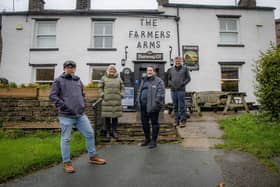 Local residents Richard Walls, Louise Jupp, Louise Metcalfe and  Rick Miles, part of the group hoping to take overThe Farmers Arms in Muker