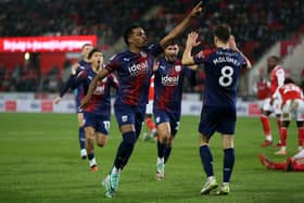 West Bromwich Albion's Grady Diangana celebrates scoring their side's first goal against Rotherham (Picture: Nigel French/PA Wire)