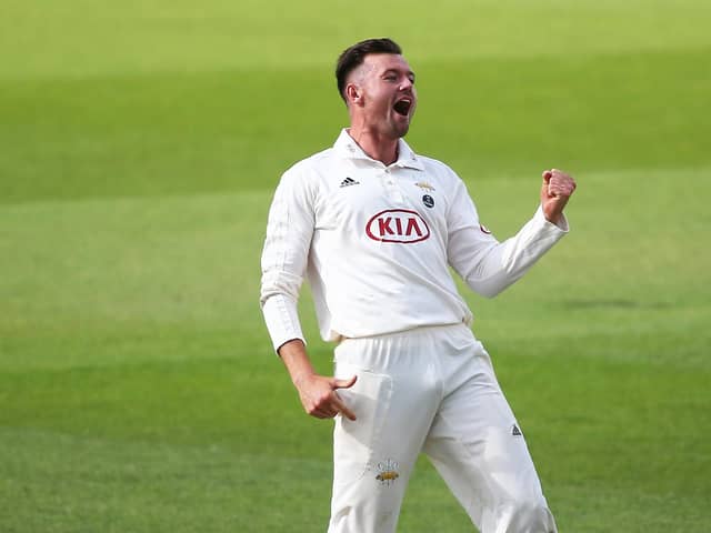 SPIN OPTION: Surrey's Daniel Moriarty has joined Yorkshire CCC on a month-long loan. Picture: Jordan Mansfield/Getty Images for Surrey CCC