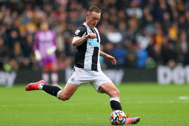 Sean Longstaff of Newcastle United during the Premier League match between Wolverhampton Wanderers and Newcastle United at Molineux on October 02, 2021 in Wolverhampton, England.