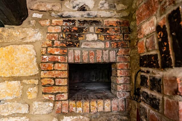 The brick bread oven is centuries old