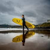Surfing has become increasingly popular in Scarborough over recent years. Picture shows students from the York Surf Society on Scarborough's North Bay in November. Image: James Hardisty