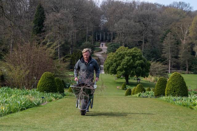 Russell Watkins, Floral Team Leader at RHS Garden Harlow Carr, working within the grounds.