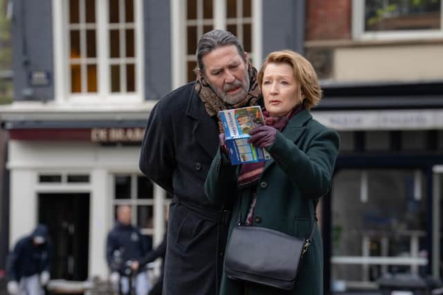 Ciarán Hinds and Lesley Manville in Midwinter Break. Picture: Mark de Blok/Focus Features © 2026 All Rights Reserved.