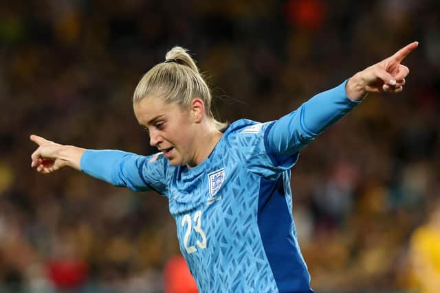 England booked a place in the final of the Women’s World Cup with a 3-1 win over Australia. Image: STEVE CHRISTO/AFP via Getty Images