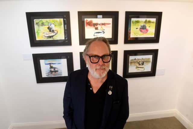 Artist Jim Moir AKA Vic Reeves pictured with his Art Exhibition at the Red House Gallery, Harrogate. 






Artist Jim Moir AKA Vic Reeves pictured with his Art Exhibition at the Red House Gallery, Harrogate.