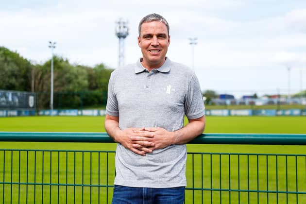 WELCOME: Michael Duff poses for photographs at Huddersfield Town's Canalside training ground