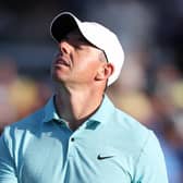 Rory McIlroy of Northern Ireland reacts to his missed putt on the 18th green during the final round of the 123rd U.S. Open Championship at The Los Angeles Country Club as the US Open slipped through his fingers (Picture: Richard Heathcote/Getty Images)