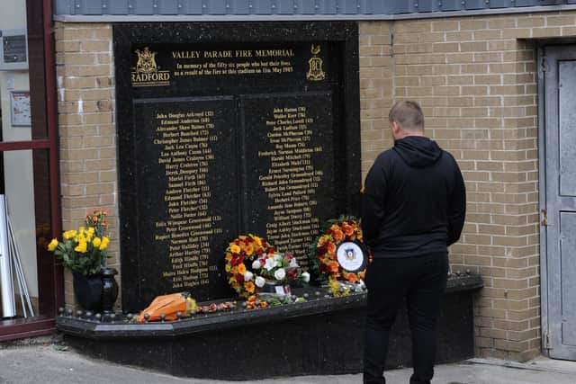 35th Anniversary of the Bradford City Fire Disaster, Valley Parade, Bradford..11th May 2020..Picture by Simon Hulme 