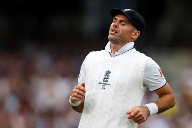 Frustration: For James Anderson and England reacts during Day One of the LV= Insurance Ashes 2nd Test match between England and Australia at Lord's (Picture: Ryan Pierse/Getty Images)