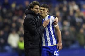 Belief: Sheffield Wednesday manager Danny Rohl, left, with Bailey Cadamarteri after the 1-1 draw with Leicester City on Wednesday night. (Picture: Steve Ellis)