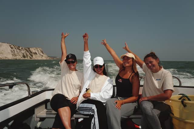 (l-r) Marianna Dos Santos, Mariam Bin Laden, Nathalie Pohl, Jasmine Harrison