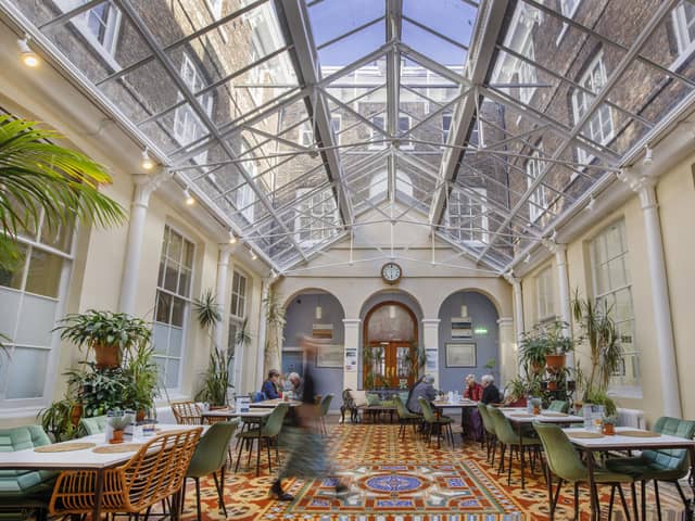 The Victorian atrium now used as a cafe