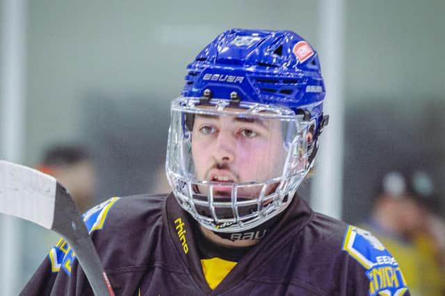 JOIN US: Leeds Knights' defenceman Bailey Perre was called up to the GB Under-20s team earlier this week due to an injury picked up by Sheffield Steeldogs' defenceman, Sam Cooper. Picture: Jacob Lowe/Leeds Knights.
