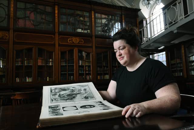 Hidden treasures from Hull Libraries will feature in a new exhibition 'The Stacks 2. Intermittence' is the latest look at publications stored for over a century, buried deep in the archives. Pictured librarian Rebecca Binnington.