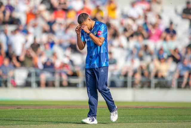 Ben Mike conceded the most expensive T20 analysis in Yorkshire's history - 1-74 from four overs - and the sixth-most expensive anywhere in the world. Picture by Allan McKenzie/SWpix.com