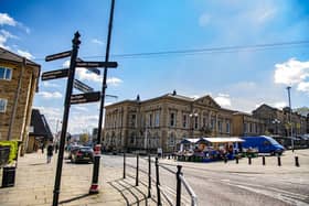 A general view of Market Place and Town Hall in Batley. PIC: Tony Johnson