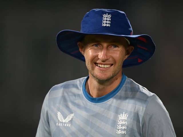 Joe Root of England during a nets session at Arun Jaitley Stadium on October 13, 2023 in Delhi, India ahead of the World Cup game with Afghanistan (Picture: Gareth Copley/Getty Images)